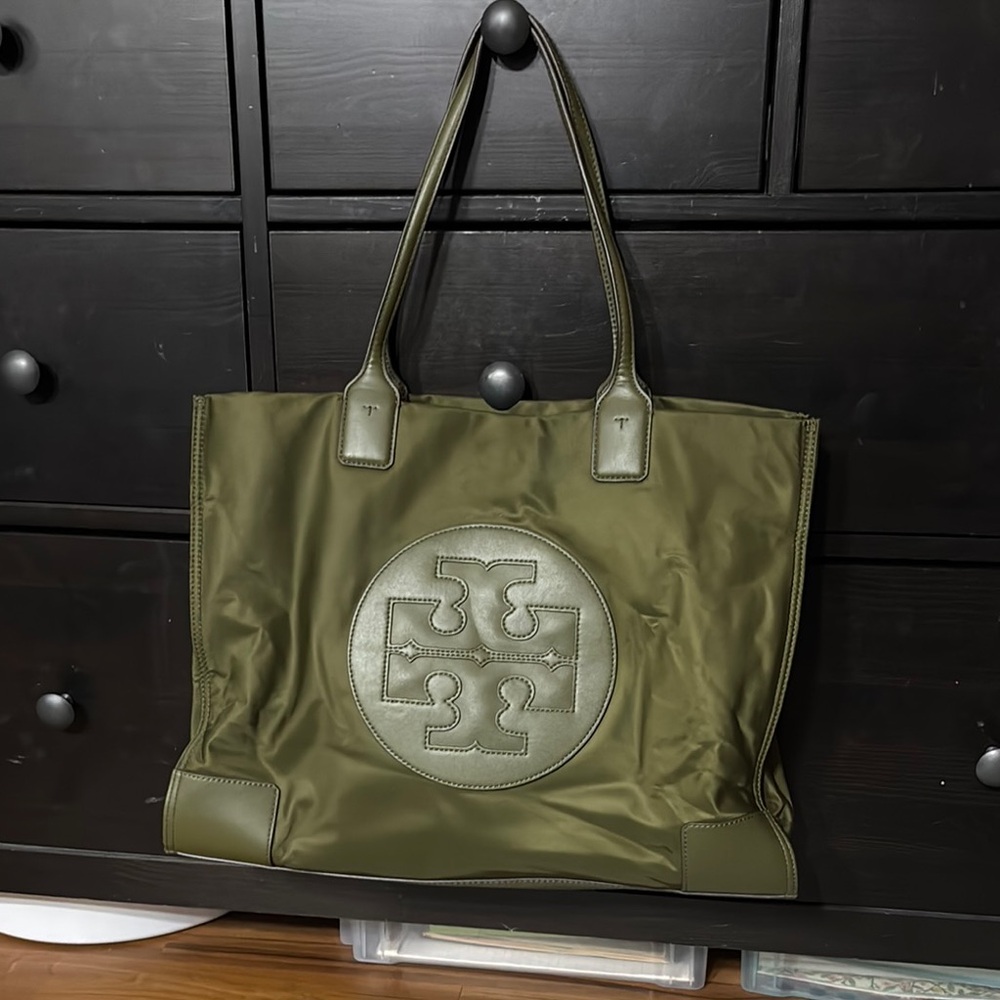 Tory Burch Olive Green Tote Bag